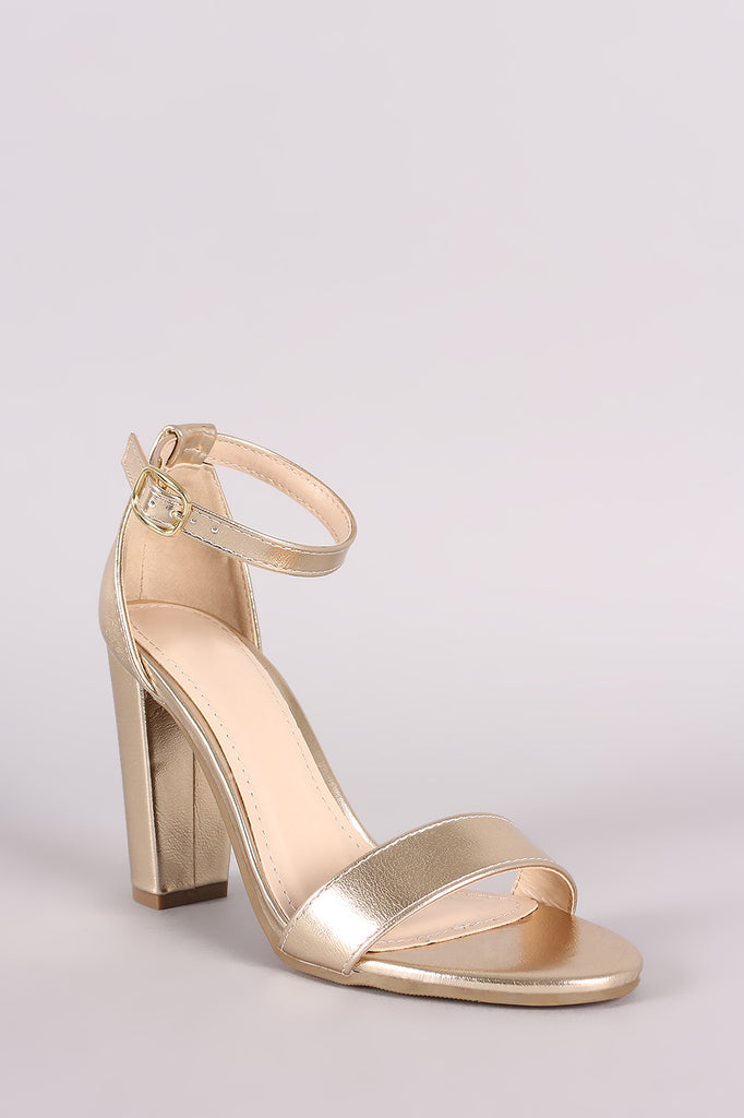 Bamboo One Band Ankle Strap Open Toe Heel