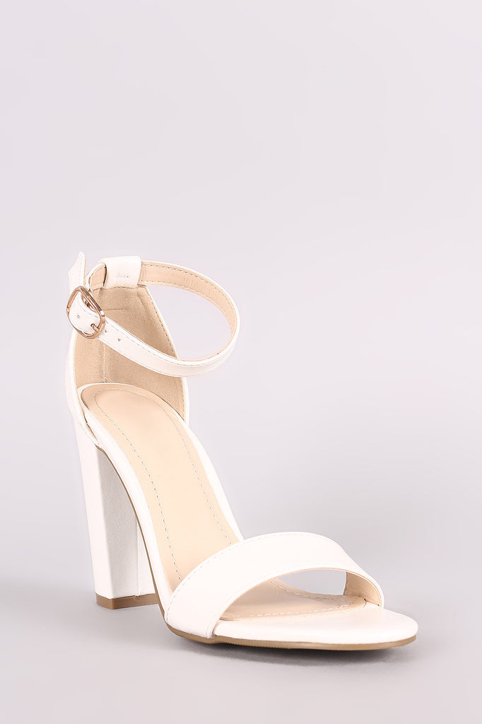 Bamboo One Band Ankle Strap Open Toe Heel