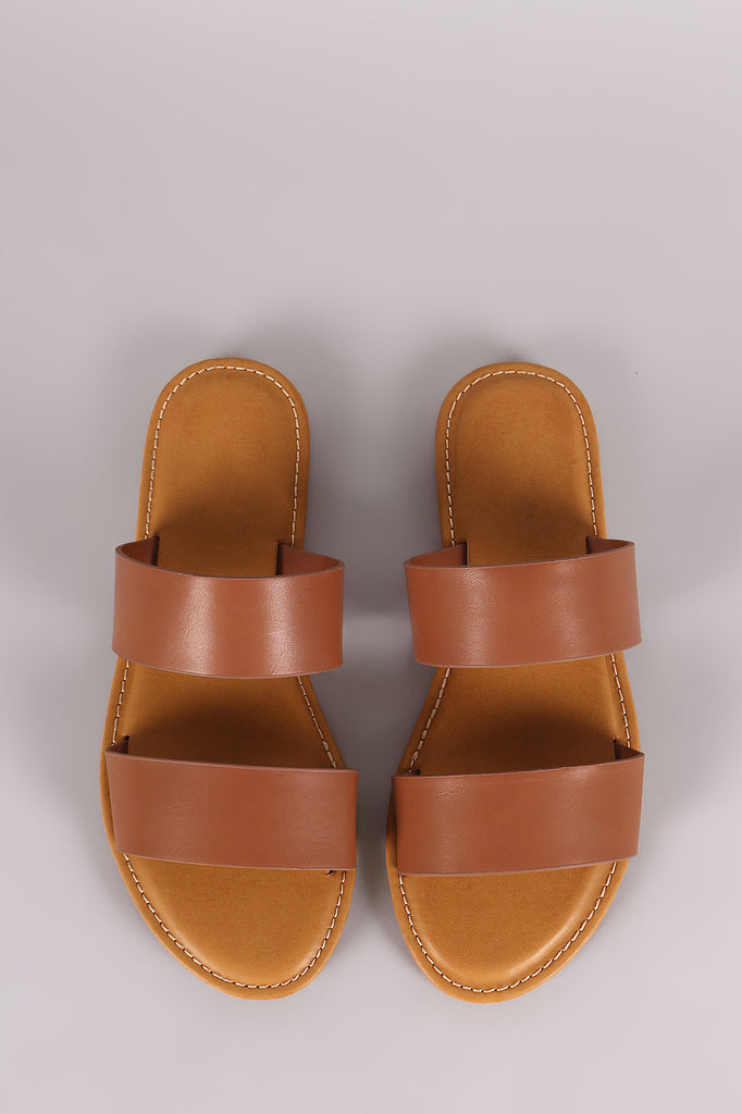 Bamboo Double Band Slide Sandal