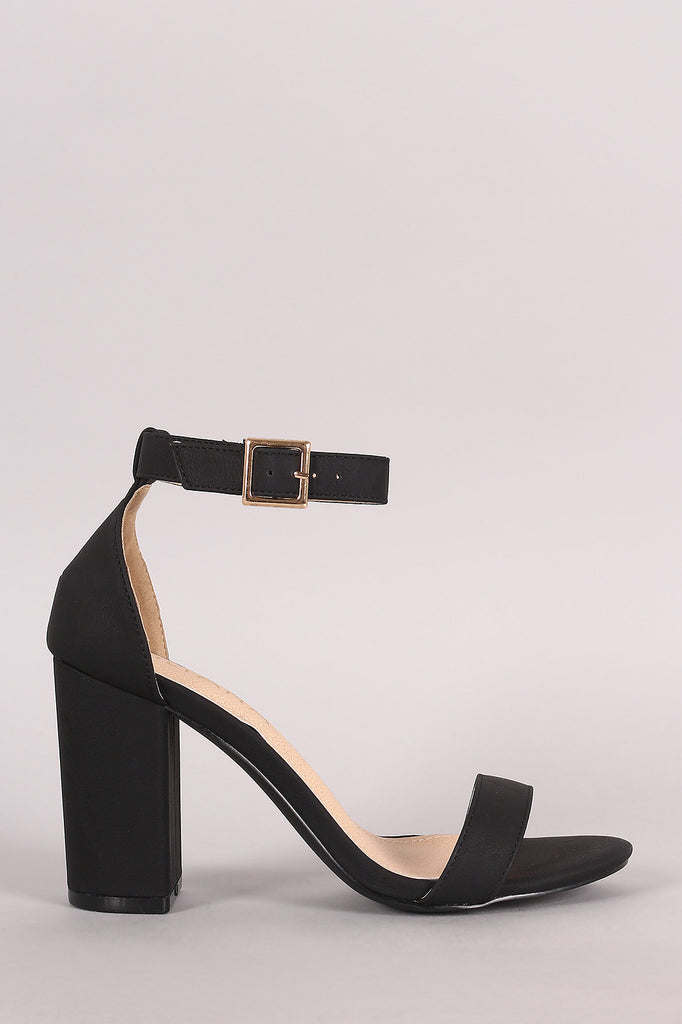 Liliana Ankle Strap Open Toe Chunky Heel