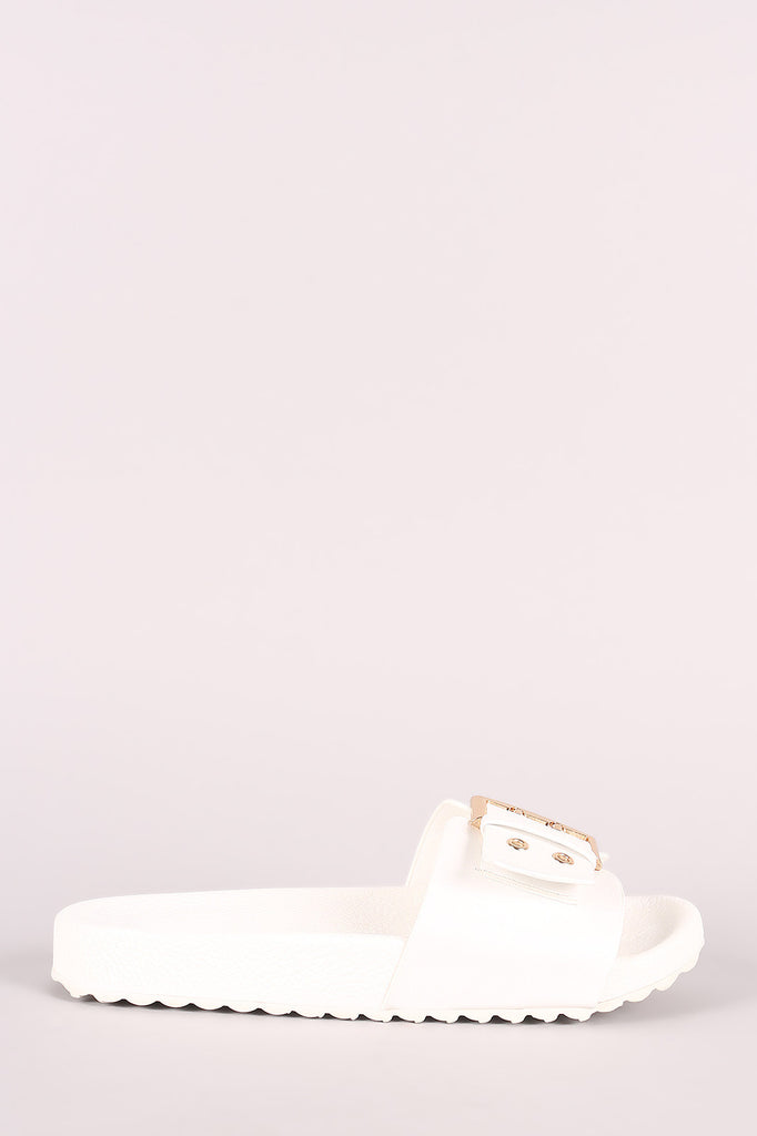 Liliana Buckled Open Toe Slide Sandal