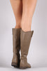 Breckelle Round Toe Riding Knee High Boot