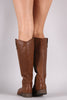 Breckelle Round Toe Riding Knee High Boot
