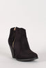 Liliana Zipper Chunky Heeled Western Ankle Boots