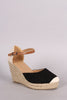 Round Toe Ankle strap Espadrille Platform Wedge