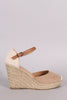 Round Toe Ankle strap Espadrille Platform Wedge