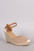 Round Toe Ankle strap Espadrille Platform Wedge