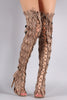Suede Geometric Cutout Over-The-Knee Boots