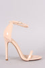 Liliana Glossy Double Strap Open Toe Stiletto Heel