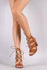 Liliana Suede Strappy Lace-Up Chunky Heel