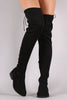 Qupid Slouchy Fitted Over the Knee Boots