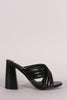 Quilted Crisscross Chunky Mule Heel
