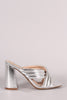 Quilted Crisscross Chunky Mule Heel