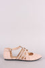 Suede Caged Pointy Toe Flat