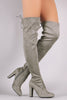 Wild Diva Lounge Suede Over The Knee Boots