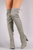 Wild Diva Lounge Suede Over The Knee Boots