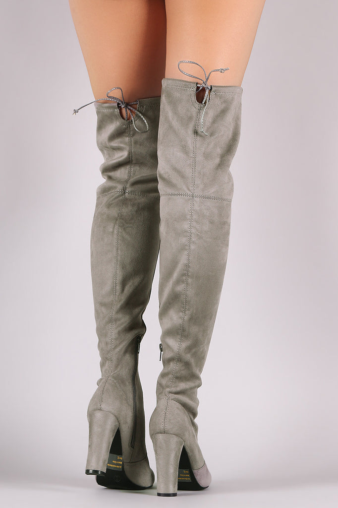 Wild Diva Lounge Suede Over The Knee Boots