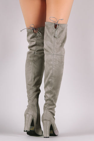 Wild Diva Lounge Suede Over The Knee Boots