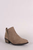 Bamboo Suede Zipper Ankle Boots