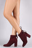 Slouchy Chunky Heel Ankle Boots