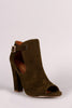 Shoe Republic LA Side Cutout Buckle Booties