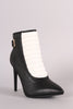 Quilted Buckled Pointy Toe Stiletto Booties