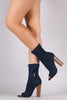 Liliana Stretchy Fit Peep Toe Booties