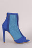 Laser-Cut Mesh Net Stiletto Booties