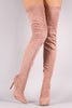Liliana Suede Over The Knee Pointy Toe Boots