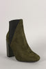Elastic Gores Chunky Heel Booties