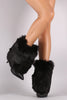 Fold Down Faux Fur Shaft Pointy Toe Stiletto Boots