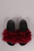 Feather Open Toe Slide Sandal