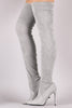 Pointy Toe Stiletto Suede Over-The-Knee Boots