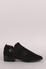 Bamboo Perforated Almond Toe Booties