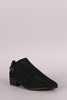 Bamboo Perforated Almond Toe Booties