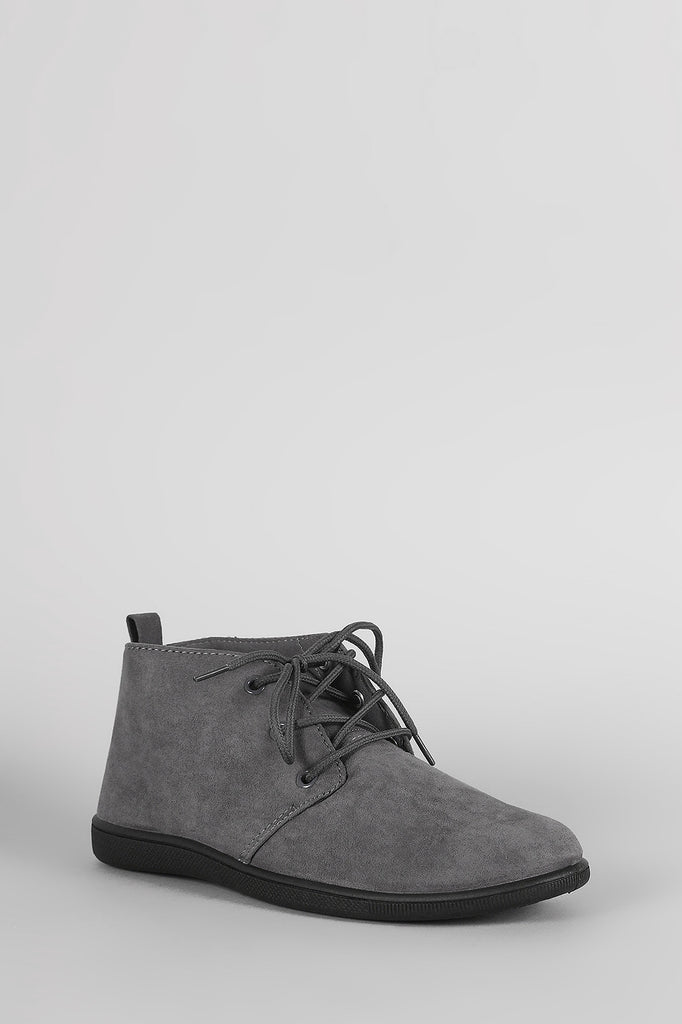Suede Lace Up Desert Booties