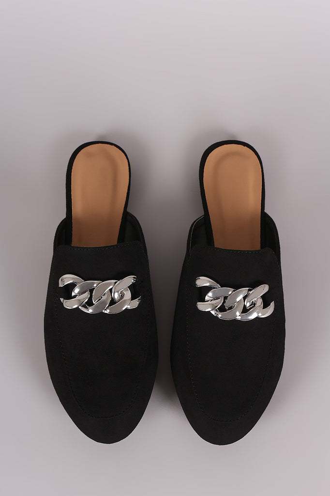Bamboo Chain Accent Slip On Mule