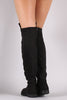 Bamboo Studded Elastane Fitted OTK Boots
