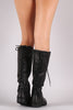 Bamboo Back Lace-Up Riding Knee High Boots