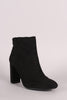 Qupid Suede Side Zip Ankle Boots