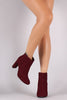 Qupid Suede Side Zip Ankle Boots