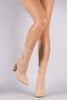 Fitted Elastane Pointy Toe Thick Heeled Boots