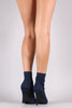 Knit Fitted Peep Toe Stiletto Booties