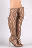 Breckelle Caged Lace-Up Gladiator Stiletto Heel