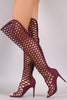 Breckelle Caged Lace-Up Gladiator Stiletto Heel