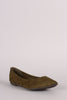 Breckelle Vegan Suede Pointy Toe Flats
