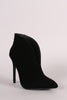 Pointy Toe Cleavage Stiletto Ankle Boots