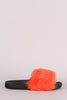 Open Toe Furry Slide Sandal