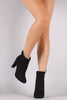 Breckelle Mitten Suede Heeled Ankle Boots