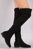 Suede Slit Riding Over-The-Knee Boots